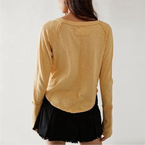 Free People NWT Hailey Long Sleeve Top in Hazy Day Size XS - Picture 5 of 9